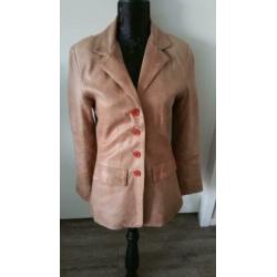 Mooi echt leren blazer jasje van Class leather mt 34