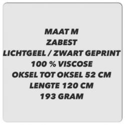 Maat m - zabest - zwart/ geel geprint