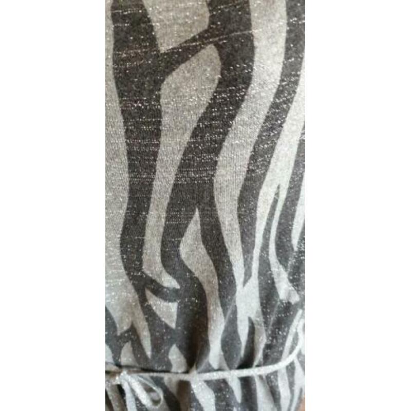 ZGAN grijze dieren print DEPT trui tuniek S 36, top, grijs