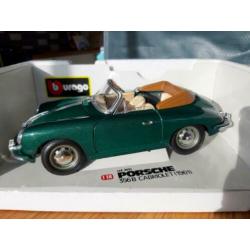 1/18 Bburago Porsche 356B Cabriolet Green Metallic - 1961