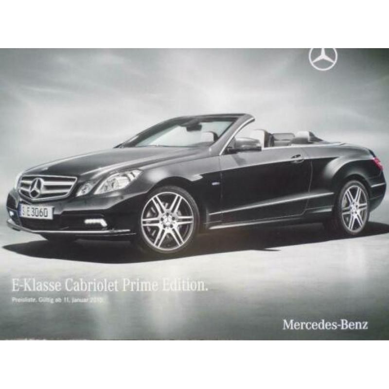 Mercedes E Klasse Cabrio Prime Edition