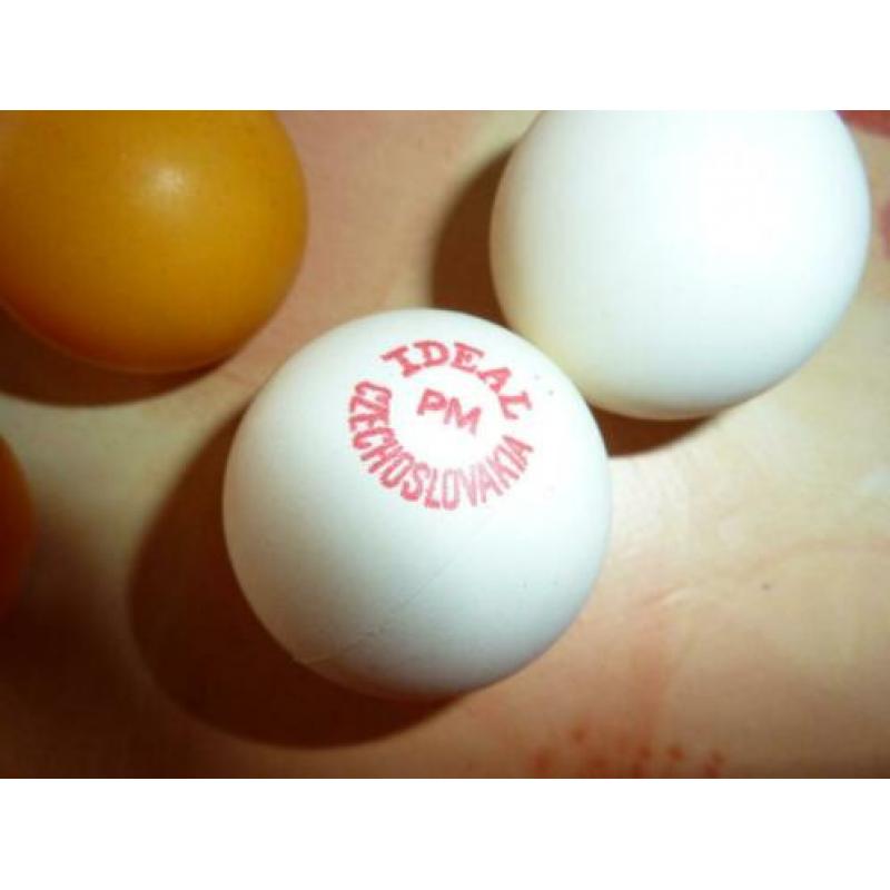 oude vintage tafeltennis ballen