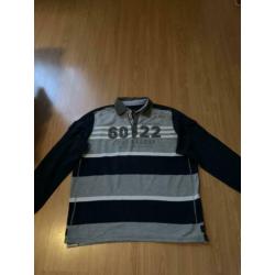 Blauw/grijze pall mall polo trui 3XL/XXXL