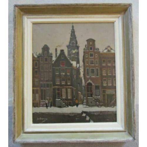 ==JAN KORTHALS 1916-1972=winter in AMSTERDAM==Zandstraat==