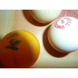 oude vintage tafeltennis ballen