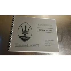 Maserati onderdelenboek voor de 2.0 + 2.8 V6 Biturbo motoren