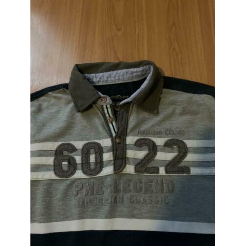 Blauw/grijze pall mall polo trui 3XL/XXXL