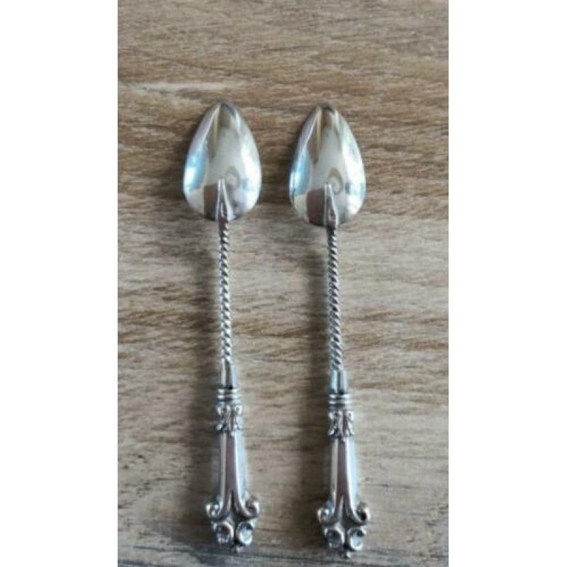 zilveren theelepels , koffielepels , mokka lepels
