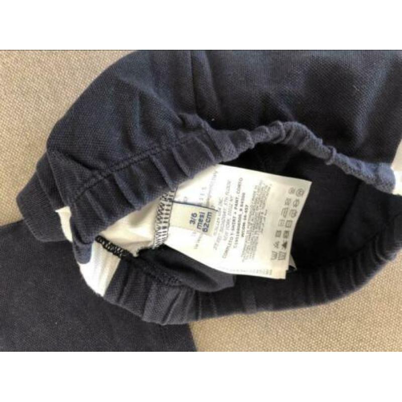 Moncler pak pakje set shirt broek jongens maat 62 blauw