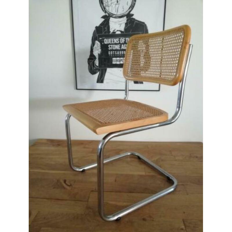 4x vintage design Thonet stijl Cesca buisframe stoel beuken