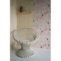 Rotan stoel wit