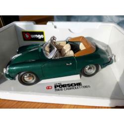 1/18 Bburago Porsche 356B Cabriolet Green Metallic - 1961