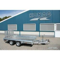 Hulco tandemas machinetransporter / transportaanhangwagen