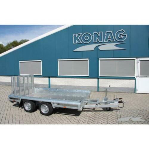 Hulco tandemas machinetransporter / transportaanhangwagen