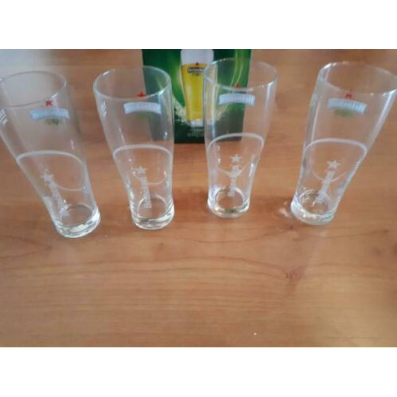Nieuw 4 Heineken eclips glazen