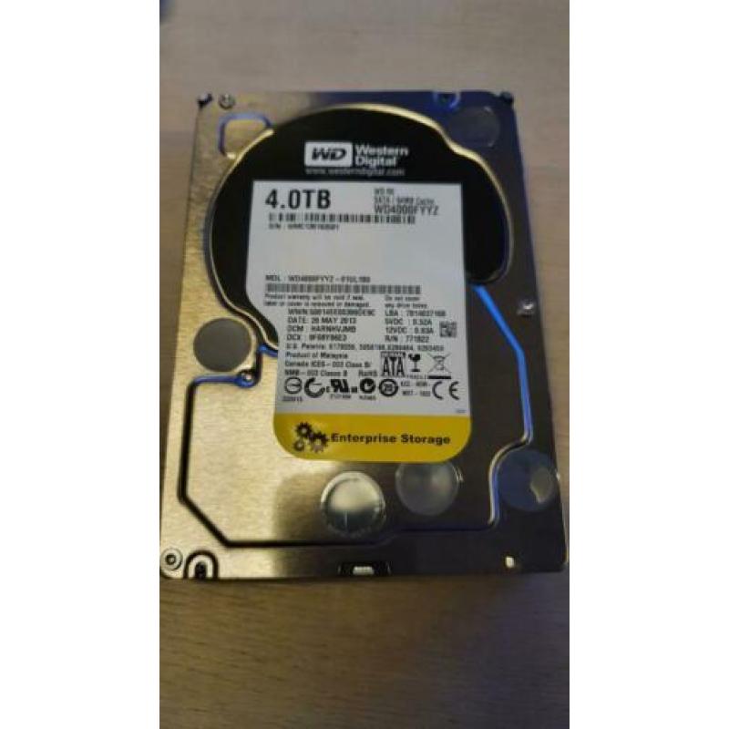 4x Western Digital 4TB WD4000FYYZ