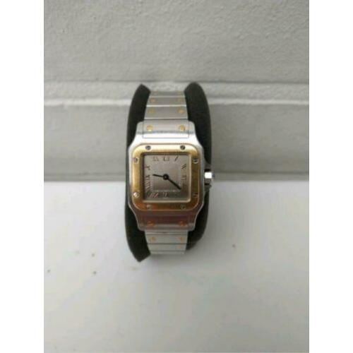 Zeldzame Lady Cartier Santos Galbée 18K Gold Roman Numerals