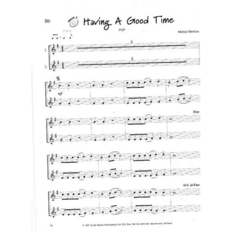Pop Rock Blues deel 1 en 2 Voor Trompet Clarinet Sax (b634)