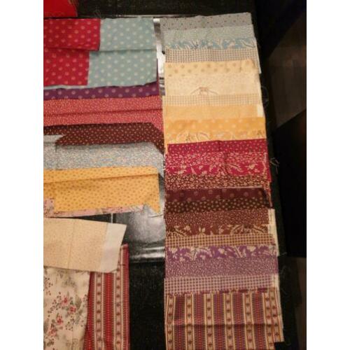 Partij 4. Grote partij met diverse kleuren quiltstof!koopje