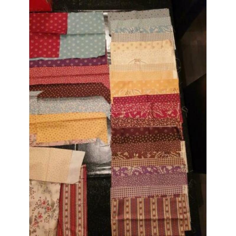 Partij 4. Grote partij met diverse kleuren quiltstof!koopje