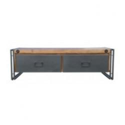 Salontafel industrieel | Salontafel acaciahout met metaal