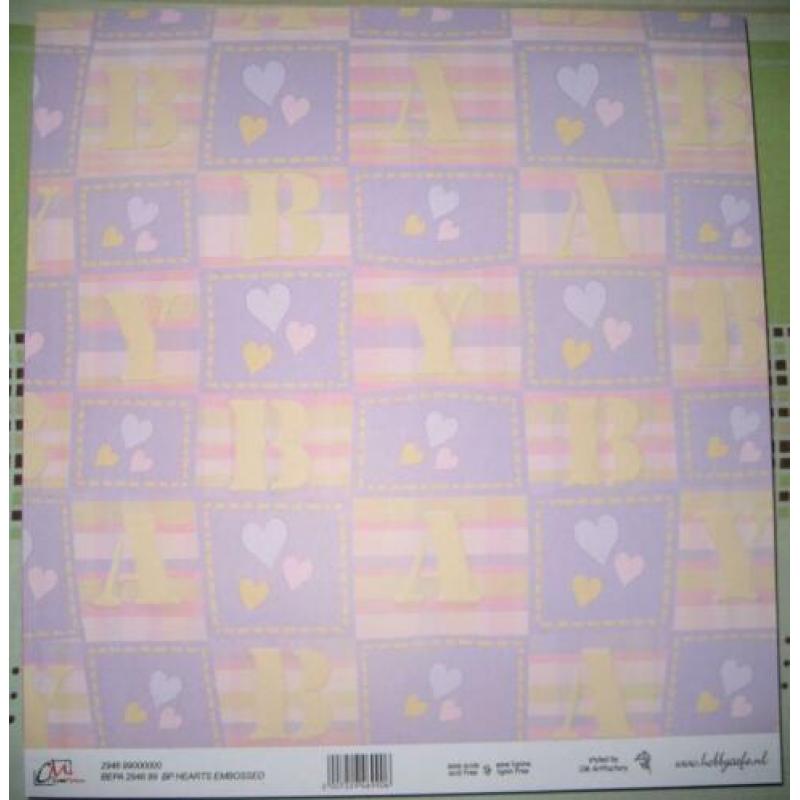 Scrapbook vel papier blad thema: Baby.