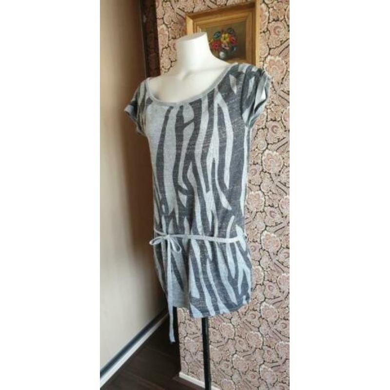 ZGAN grijze dieren print DEPT trui tuniek S 36, top, grijs