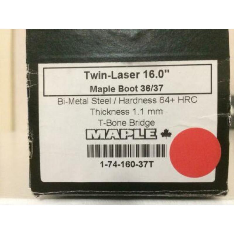 Maple Twin-Laser 16” T-Bone Bridge 36/37 Klapschaatsen Nieuw