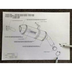 Akrapovic Hexagonal uitlaat demper Yamaha FZ8 2010-2015