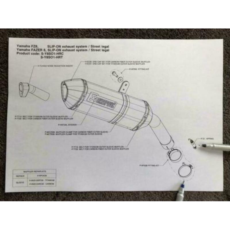 Akrapovic Hexagonal uitlaat demper Yamaha FZ8 2010-2015