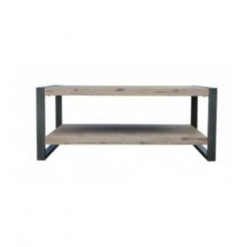 Salontafel industrieel | Salontafel acaciahout met metaal