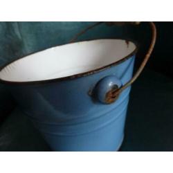 Zweeds blauw emaille emmertje
