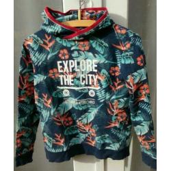 MANGO Stoere hoody/sweater capuchon mt 146/152 Hawaii /print
