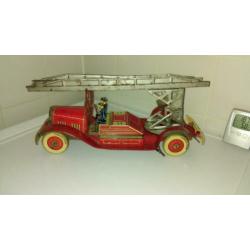 Blikken Brandweer Auto.Mettoy Gr. Britain. GERESERVEERD
