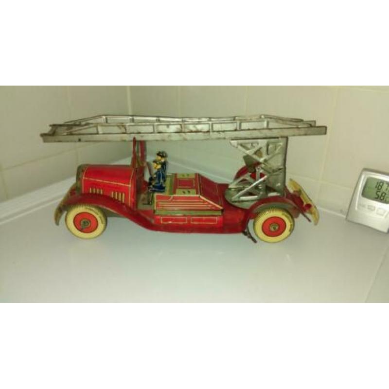 Blikken Brandweer Auto.Mettoy Gr. Britain. GERESERVEERD