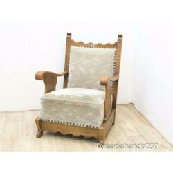 Eiken grootmoeders fauteuil 88331