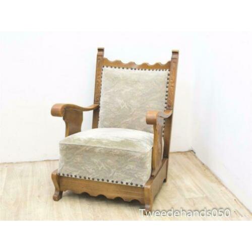 Eiken grootmoeders fauteuil 88331