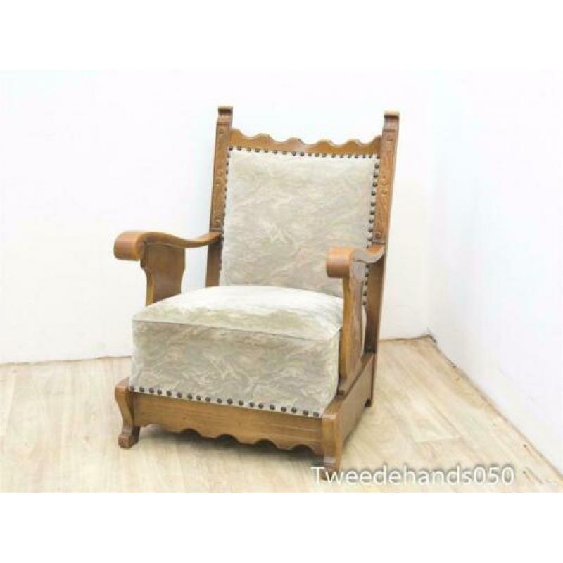 Eiken grootmoeders fauteuil 88331