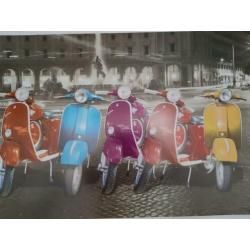 Canvas schilderij scooters
