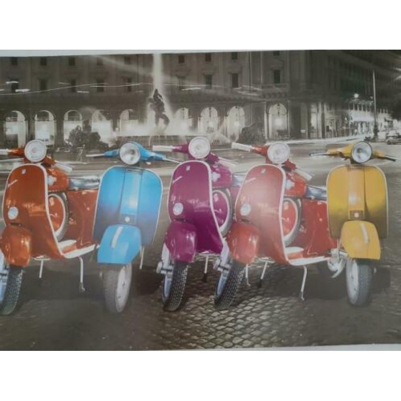 Canvas schilderij scooters