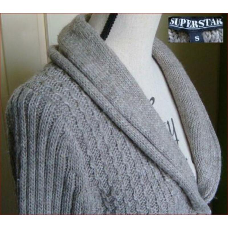 SUPERSTAR beige lange vest maat S (36/38) zgan