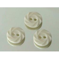 Vintage kunststof Swirl knoopjes nr. B1059 creme