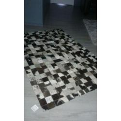 Echt koehuid patchwork 120/180 nieuw