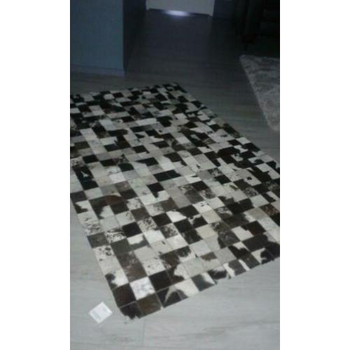 Echt koehuid patchwork 120/180 nieuw