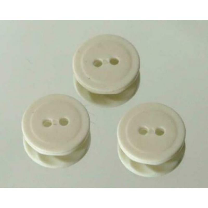 Vintage kunststof Swirl knoopjes nr. B1059 creme