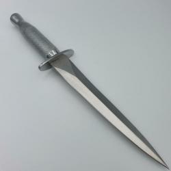 Commado Knife Britisch Lederen Schede Verchroomd Handvat mes