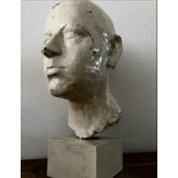 Grote handwerk Buste - Torso Borstbeeld wit Sober Sleets