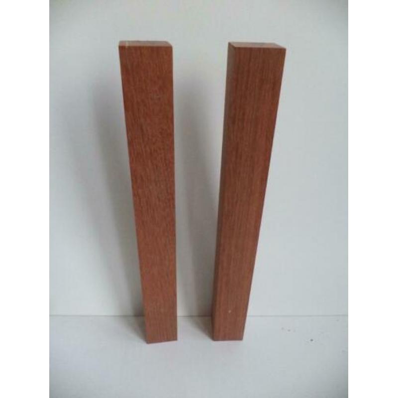 jatoba houten balkjes draaiwerk, heften handvaten geschaafd
