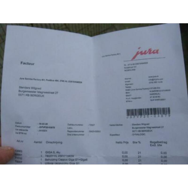 jura Giga 5 met een jaar premium garantie