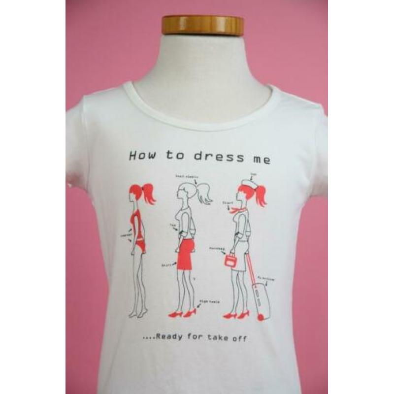 zgan LCKR t-shirt creme en oranje maat 110/116